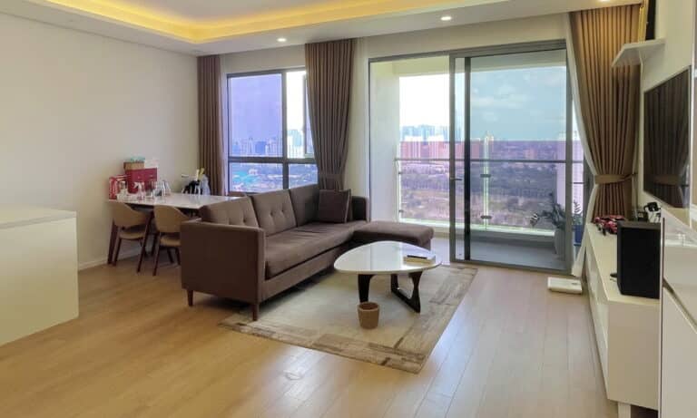 Căn hộ cho thuê Đảo Kim Cương 2 phòng lầu cao full nội thất view sông L81