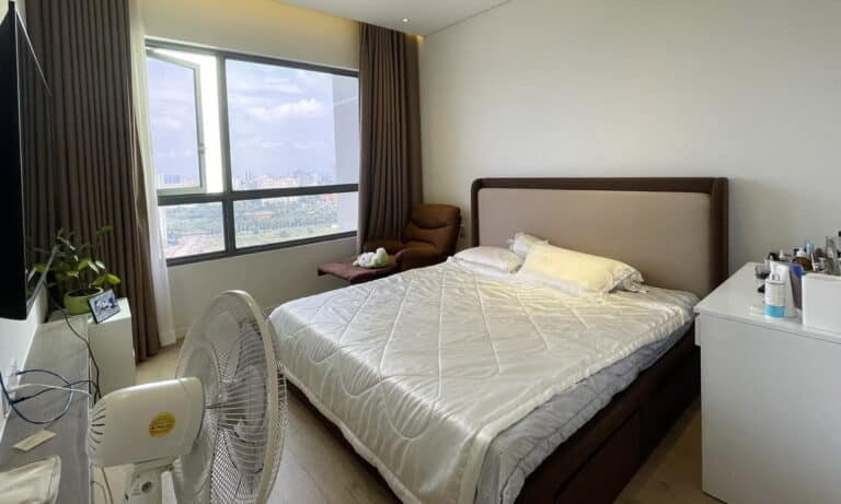 Căn hộ cho thuê Đảo Kim Cương 2 phòng lầu cao full nội thất view sông L81