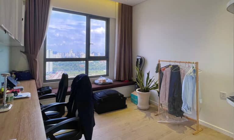 Căn hộ cho thuê Đảo Kim Cương 2 phòng lầu cao full nội thất view sông L81