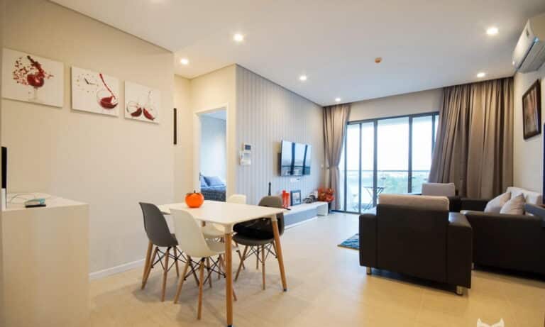 Cho thuê Đảo Kim Cương 2 phòng ngủ tầng thấp đầy đủ nội thất view sông