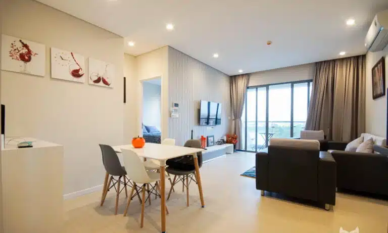 Cho thuê Đảo Kim Cương 2 phòng ngủ tầng thấp đầy đủ nội thất view sông