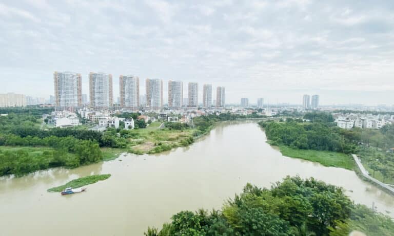 Căn hộ cho thuê Đảo Kim Cương 2 phòng ngủ lầu cao nội thất đẹp view sông