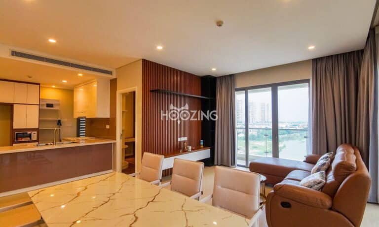 Căn Đảo Kim Cương cho thuê 3 phòng ngủ tầng trung nội thất đẹp view sông