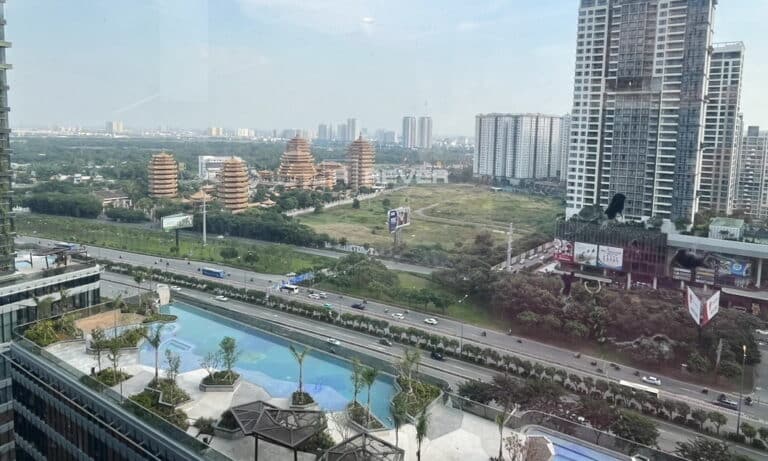 Lumiere Riverside cho thuê view hồ bơi lầu cao không nội thất 1 phòng ngủ