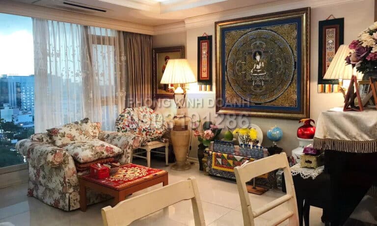 Cantavil Hoàn Cầu cho thuê view thoáng 3 phòng ngủ lầu cao có nội thất