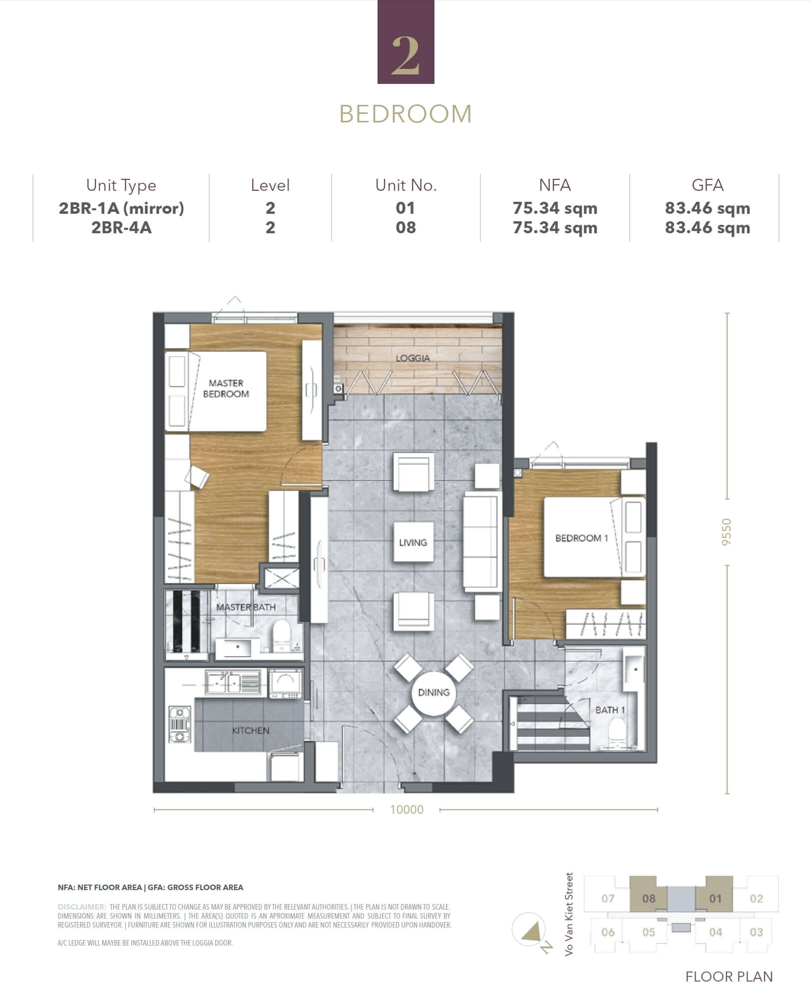 Mặt bằng căn hộ D1 Mension