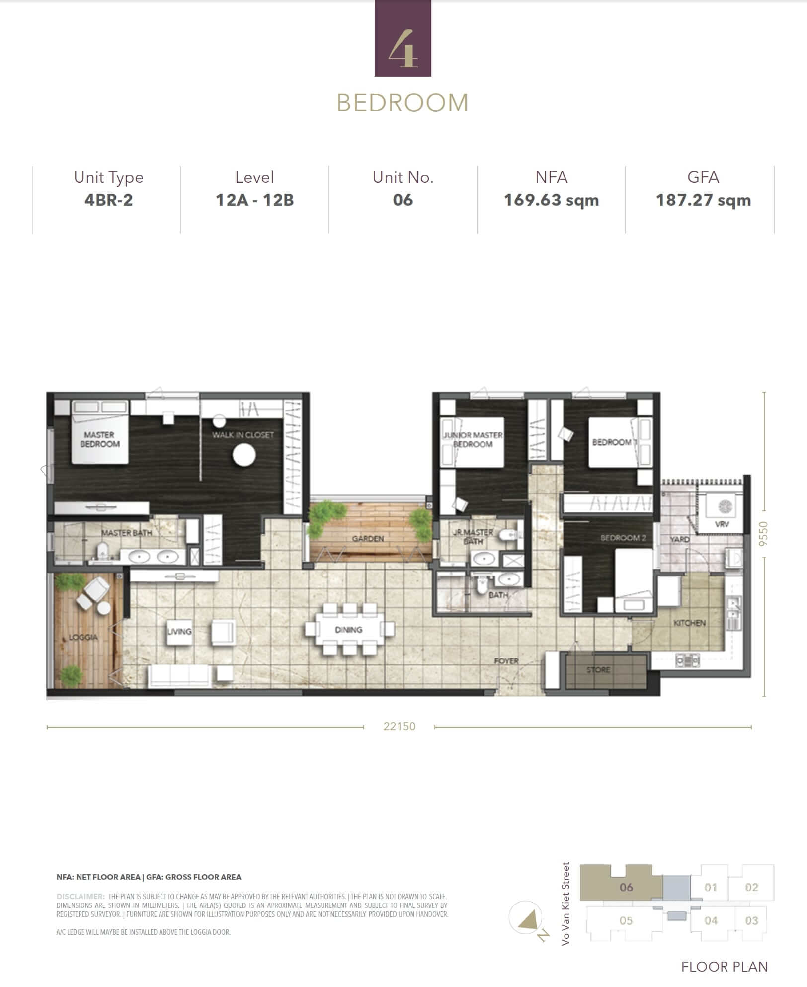 Mặt bằng căn hộ D1 Mension