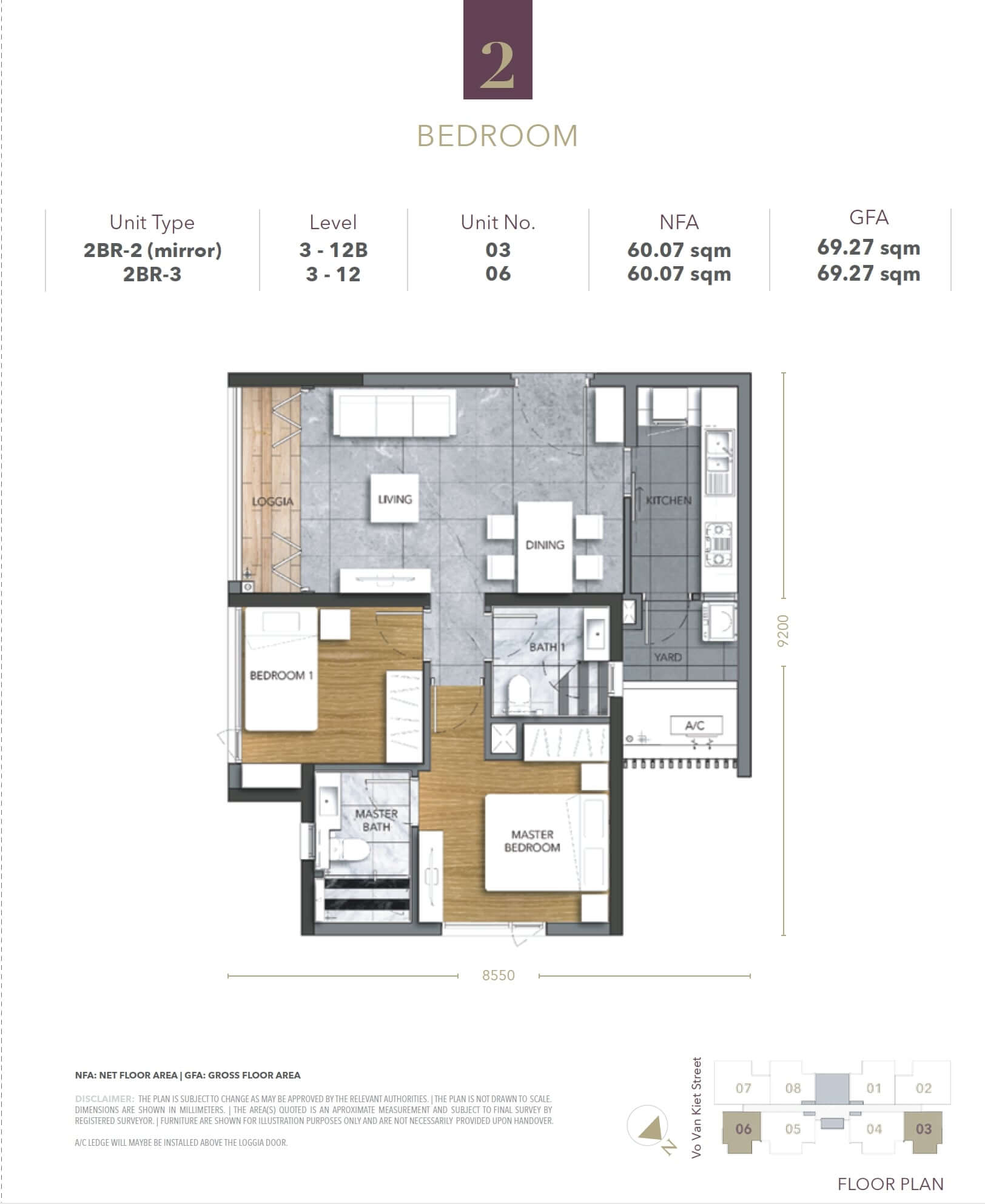 Mặt bằng căn hộ D1 Mension
