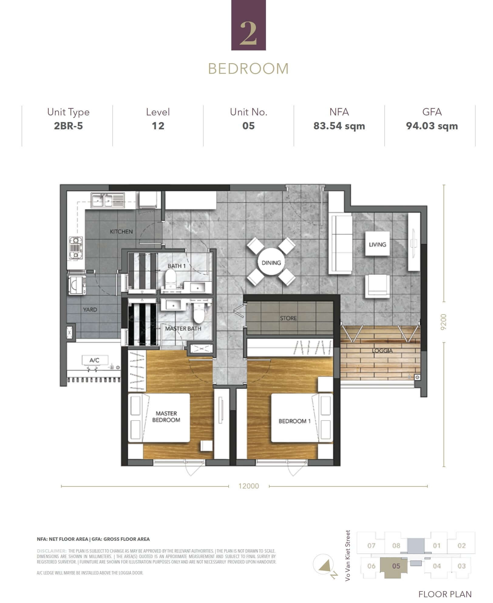 Mặt bằng căn hộ D1 Mension
