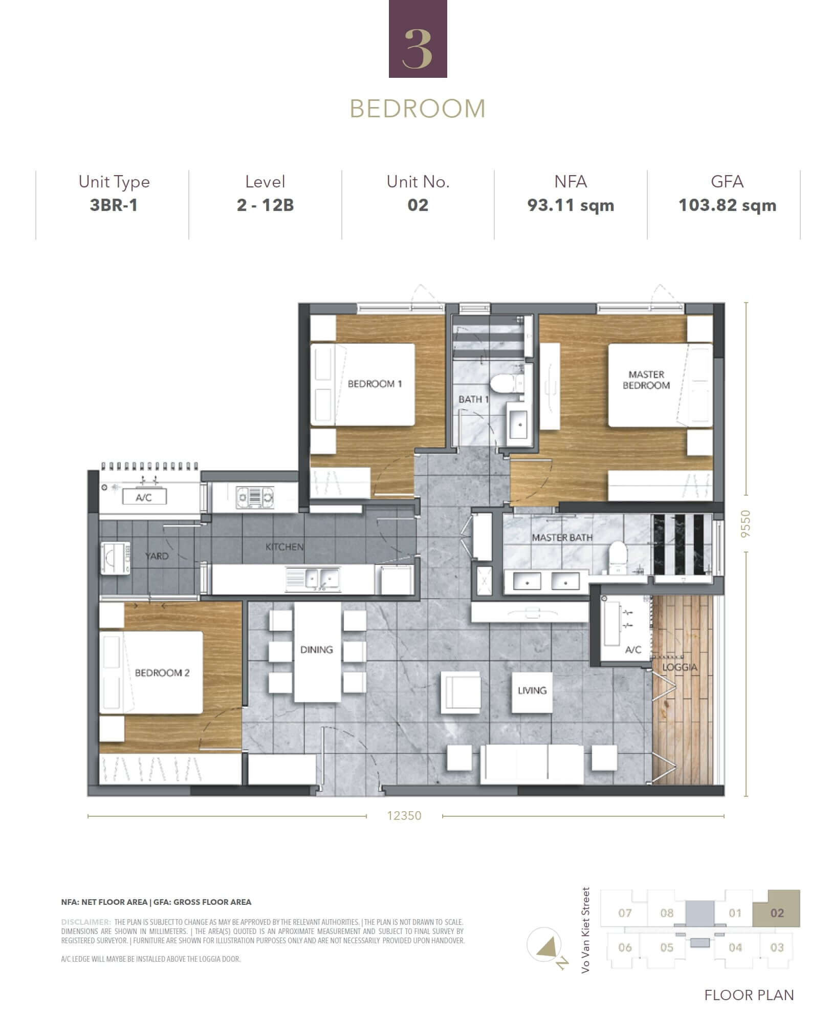 Mặt bằng căn hộ D1 Mension