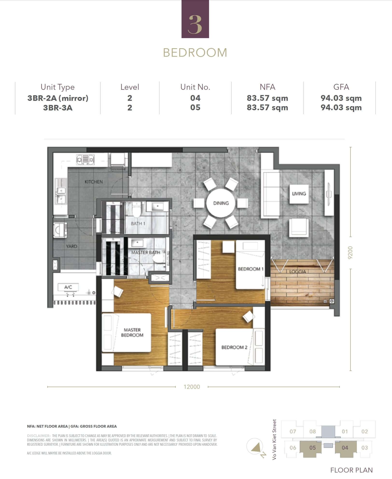 Mặt bằng căn hộ D1 Mension