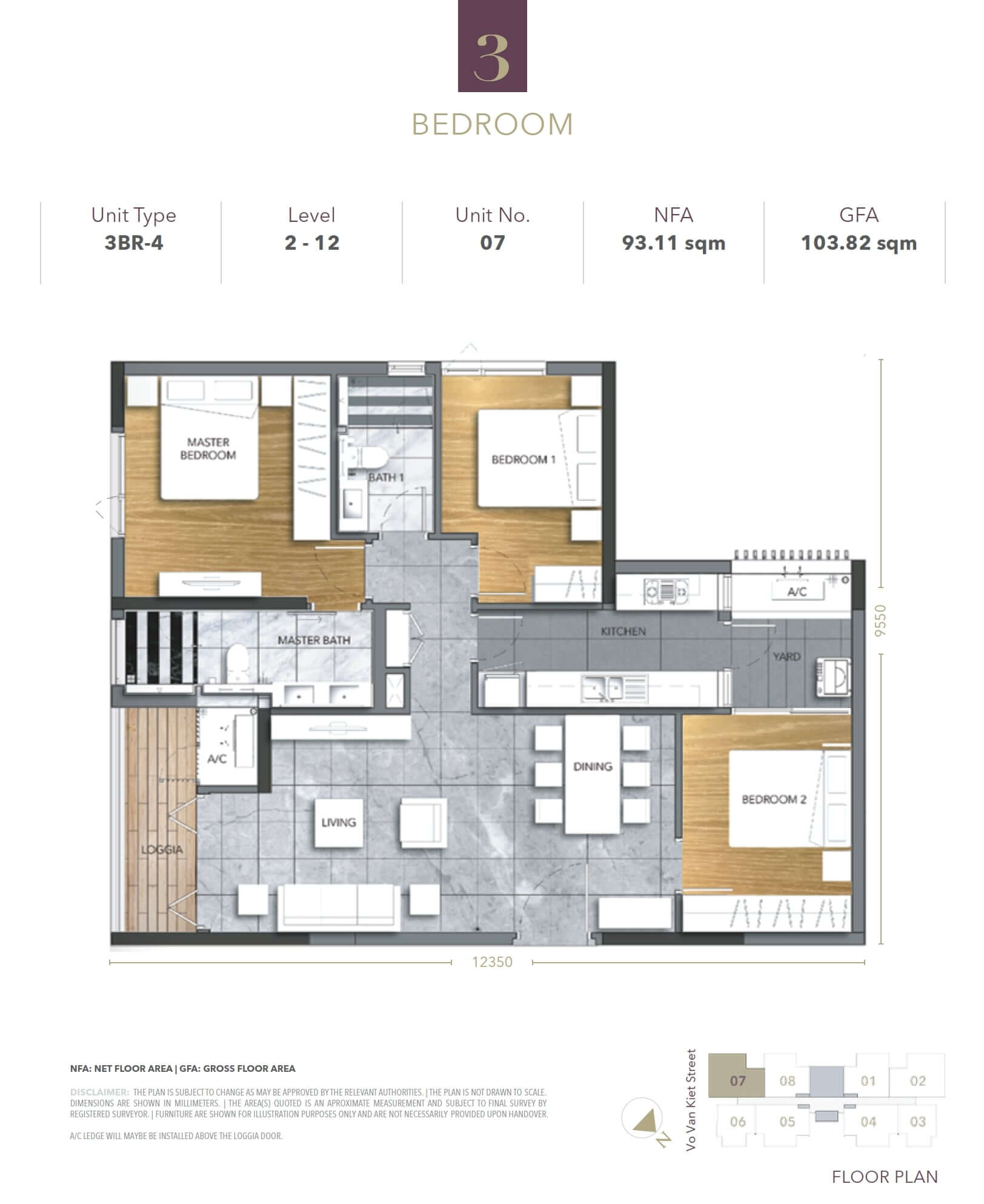 Mặt bằng căn hộ D1 Mension