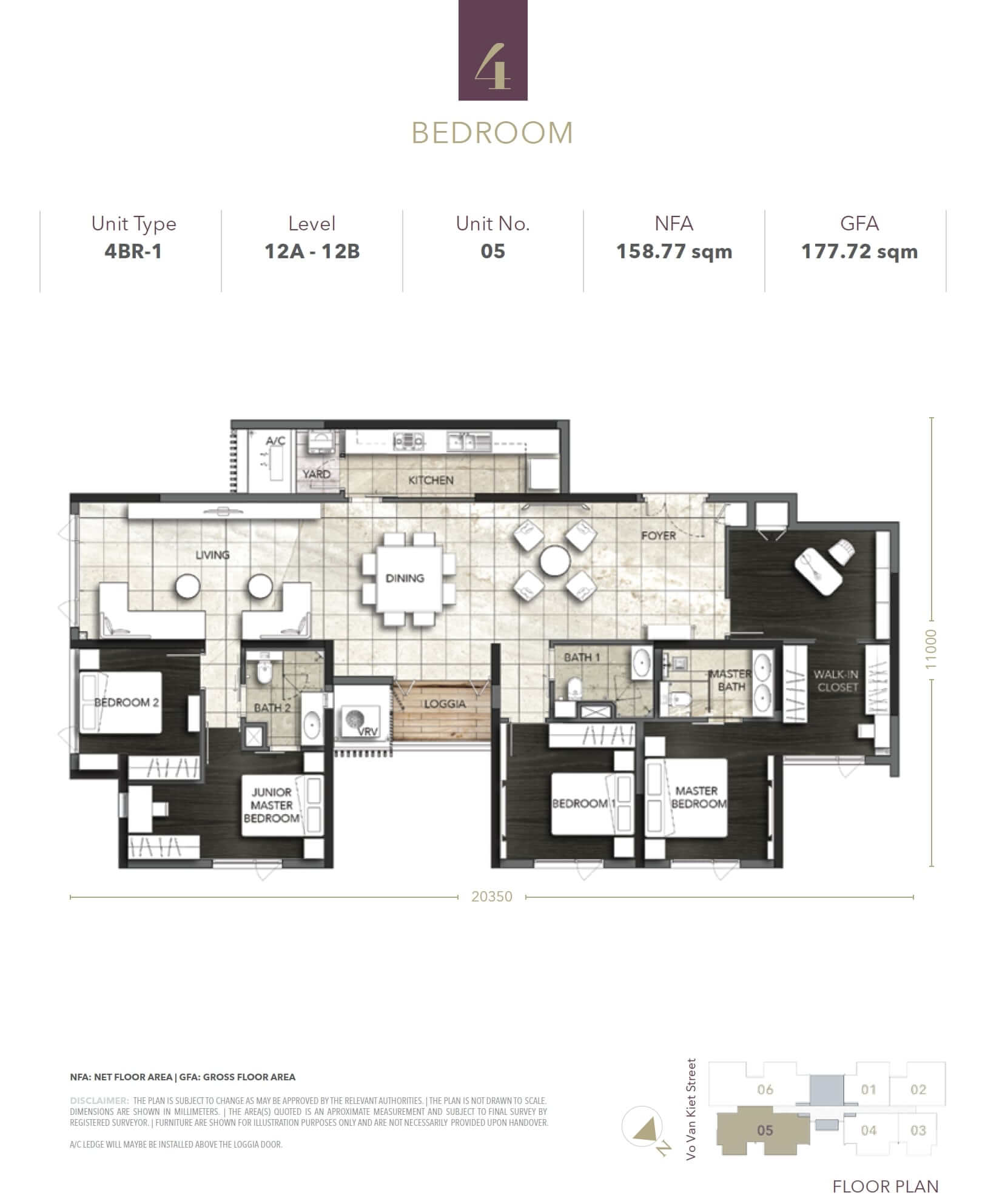 Mặt bằng căn hộ D1 Mension