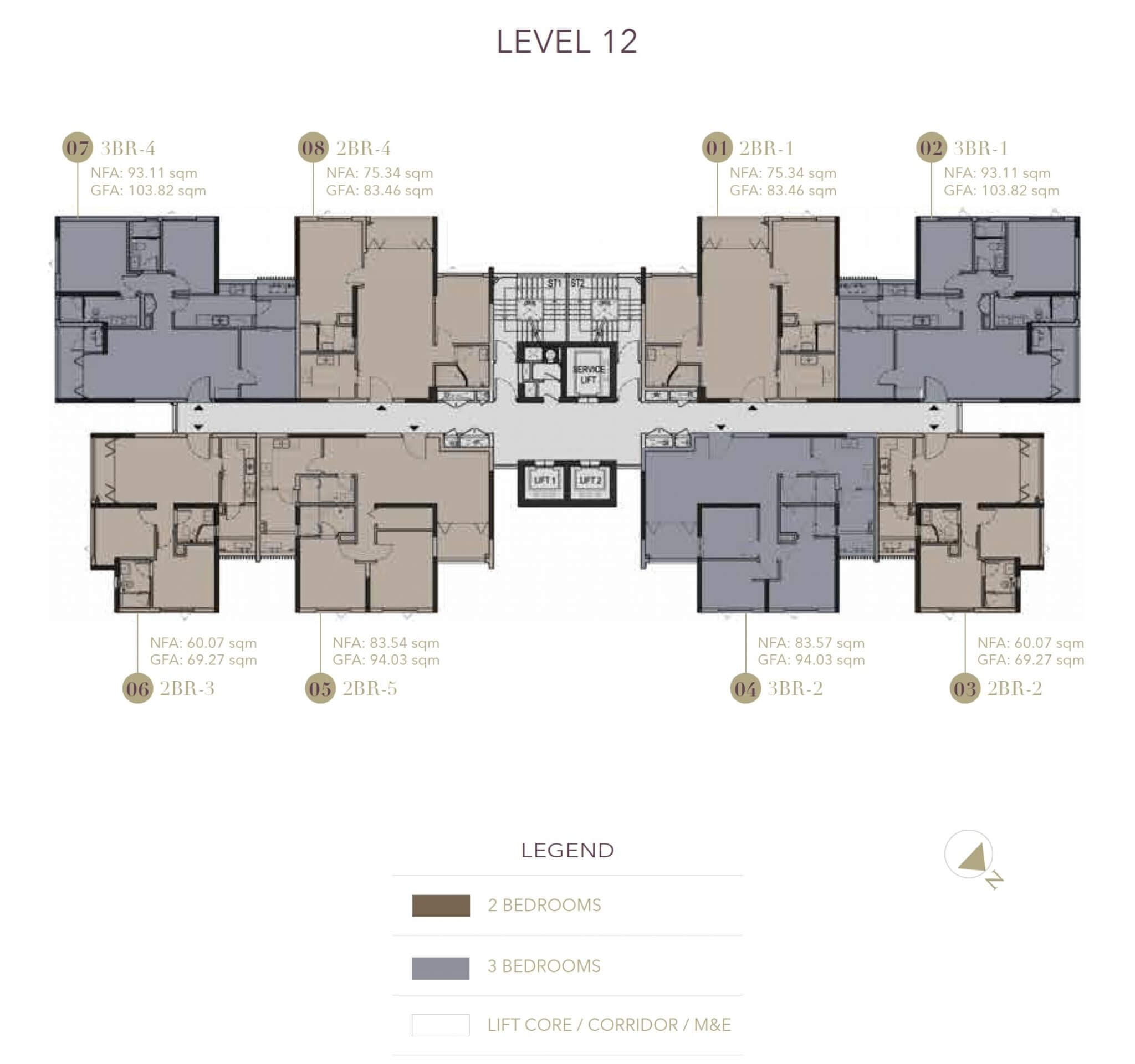 Mặt bằng căn hộ D1 Mension