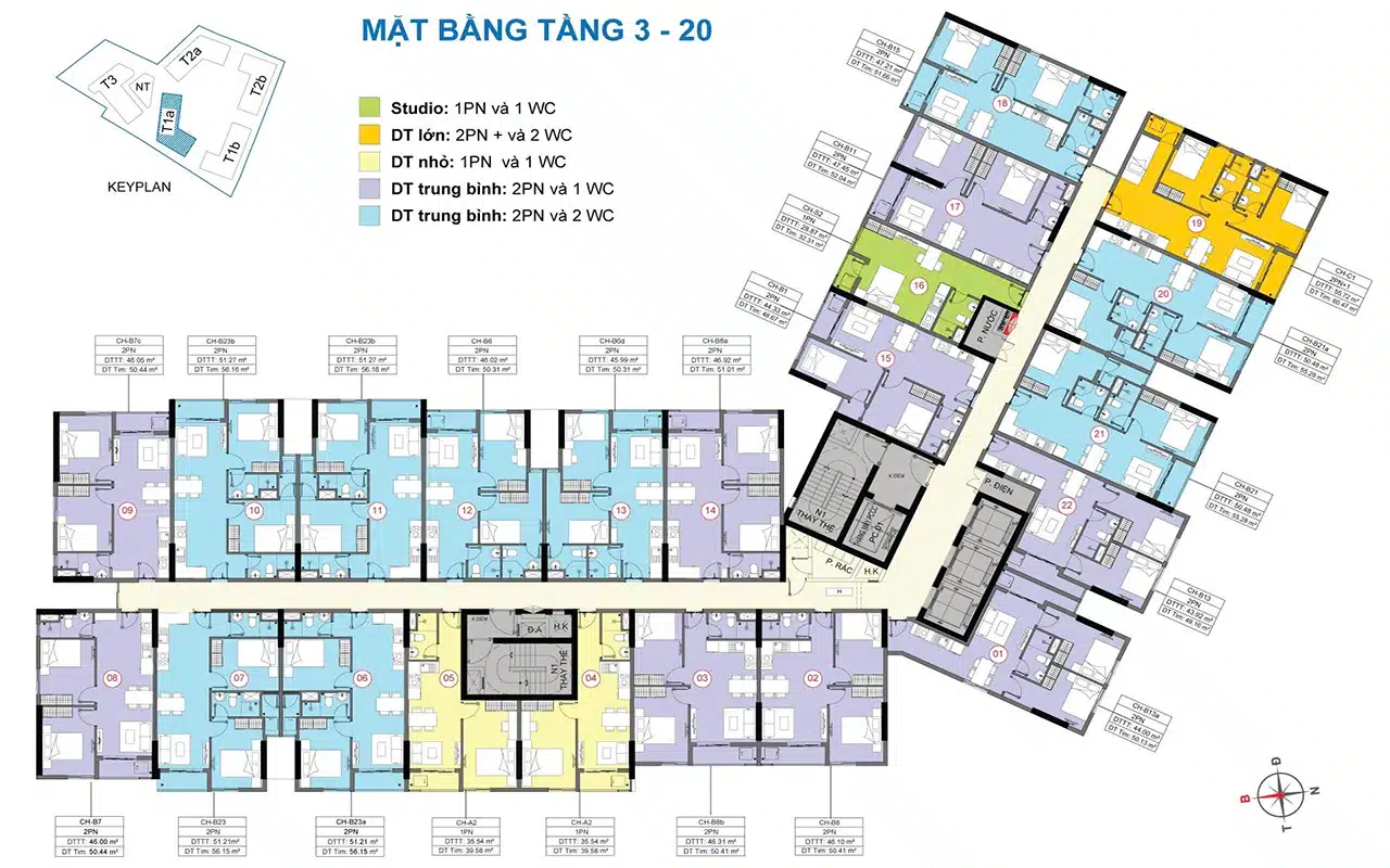 Mặt bằng căn hộ Destino Centro Bến Lức Long An