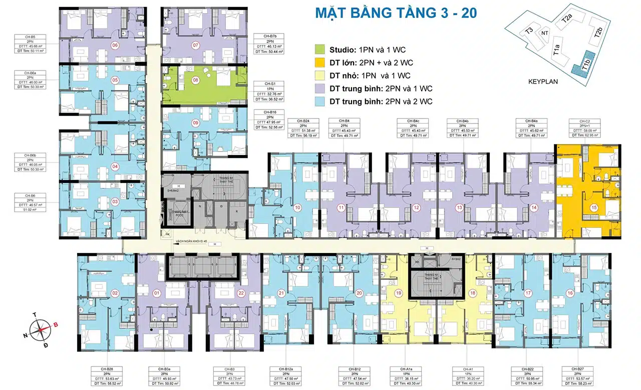 Mặt bằng căn hộ Destino Centro Bến Lức Long An