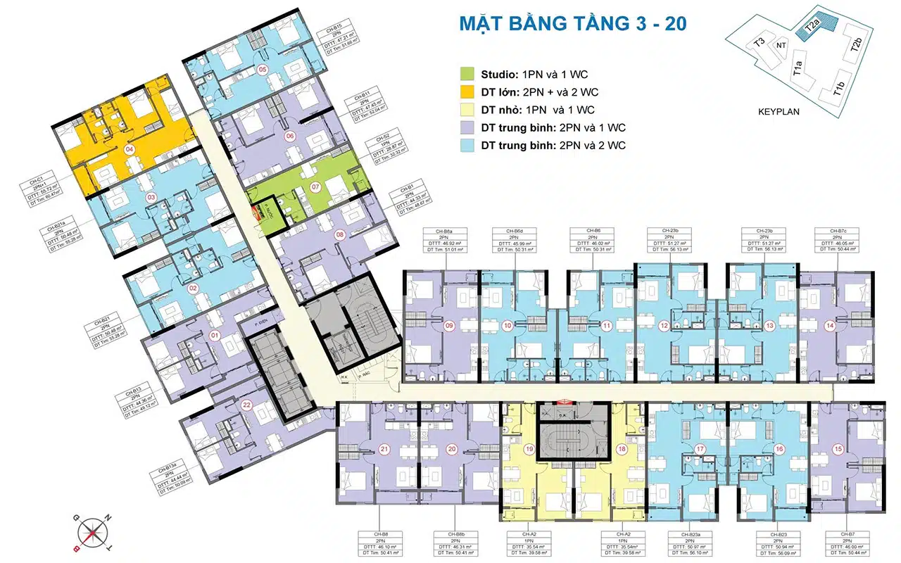 Mặt bằng căn hộ Destino Centro Bến Lức Long An