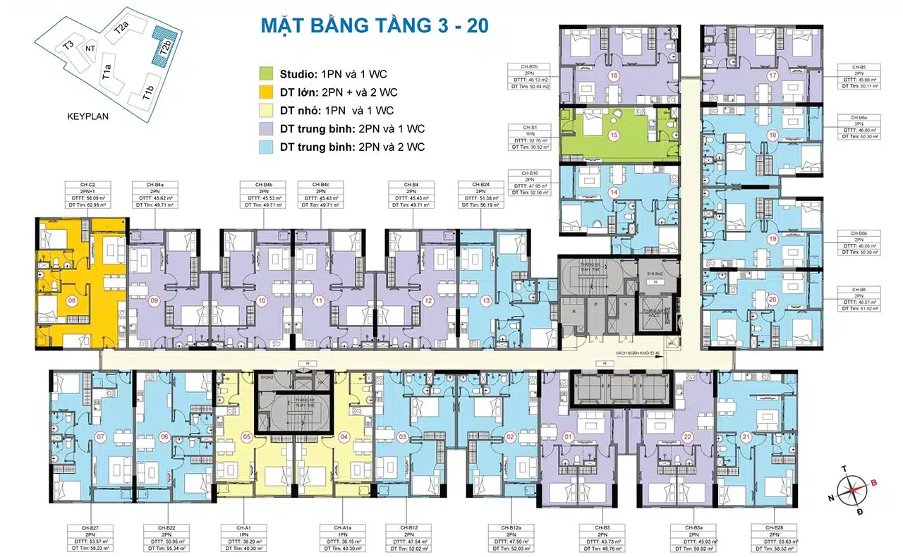 Mặt bằng căn hộ Destino Centro Bến Lức Long An