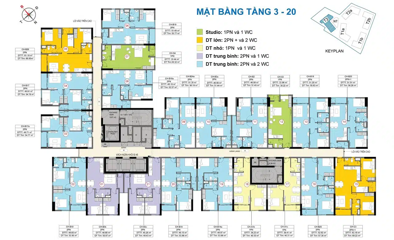 Mặt bằng căn hộ Destino Centro Bến Lức Long An