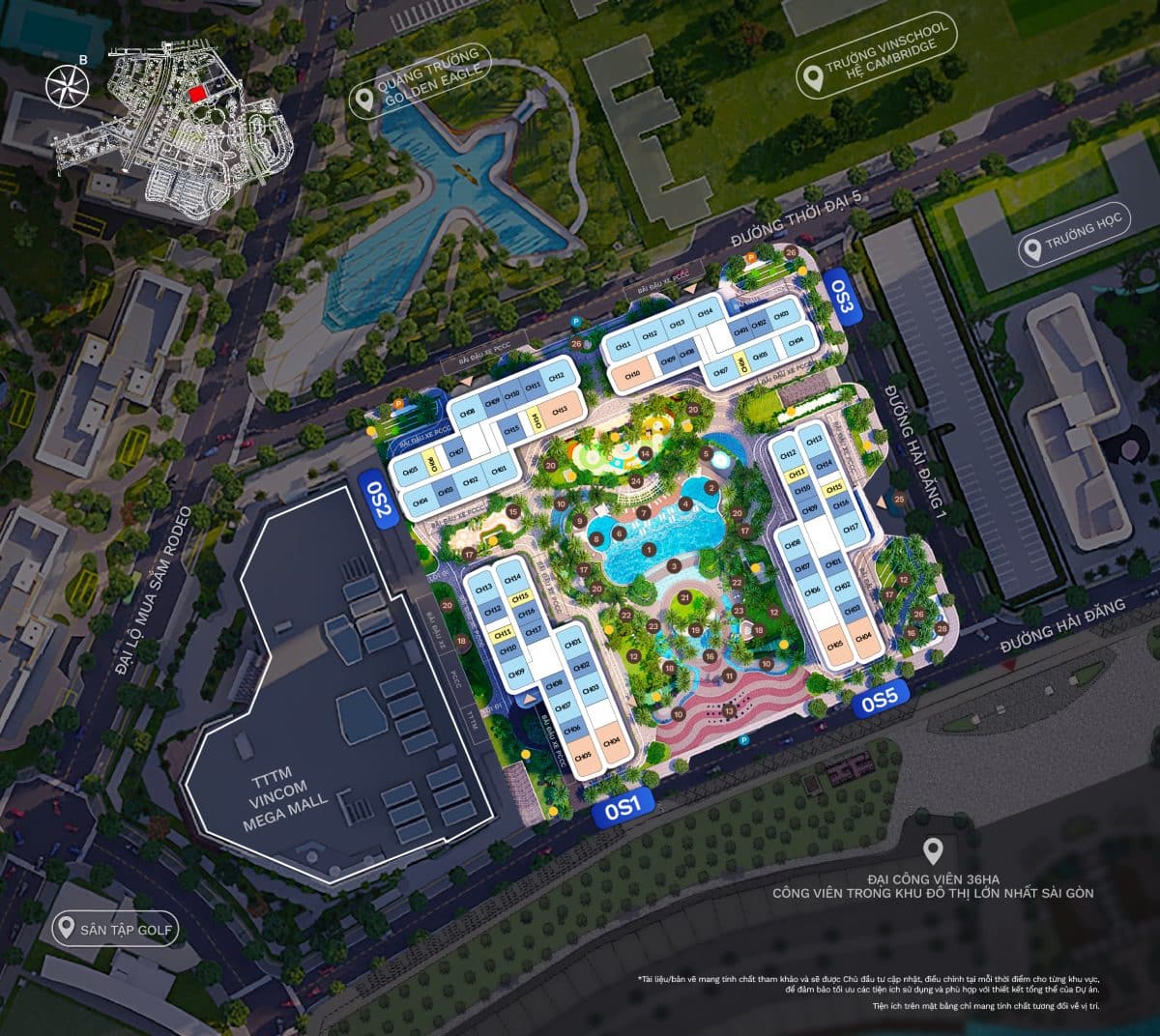 Mặt bằng tòa OS3 The Opus One