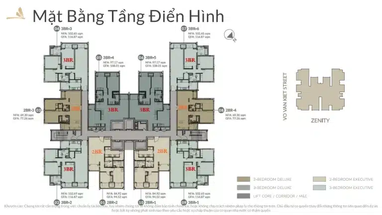 Mặt bằng căn hộ Zenity