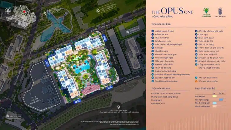 Mặt bằng The Opus One Vinhomes Grand Park