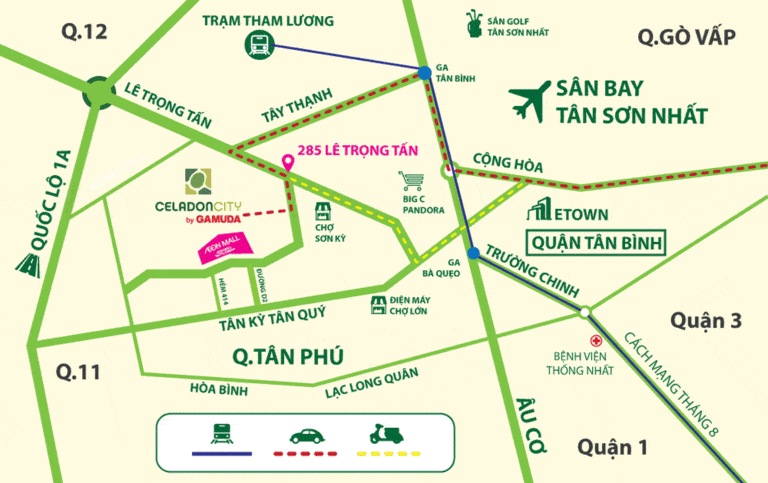 Vị trí Celadon City ở đâu?