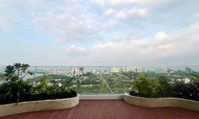 Cho thuê căn hộ Thủ Thiêm Zeit 2 phòng ngủ lầu cao nhà trống view sông