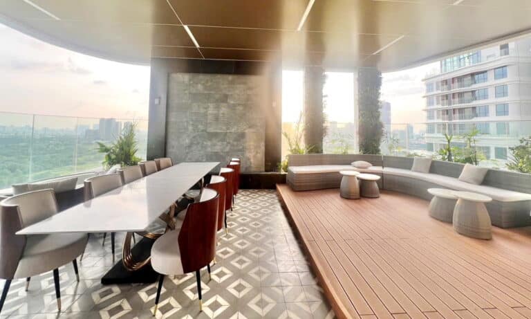 Căn hộ cho thuê Thủ Thiêm Zeit 4 phòng ngủ tầng cao nội thất xịn view sông