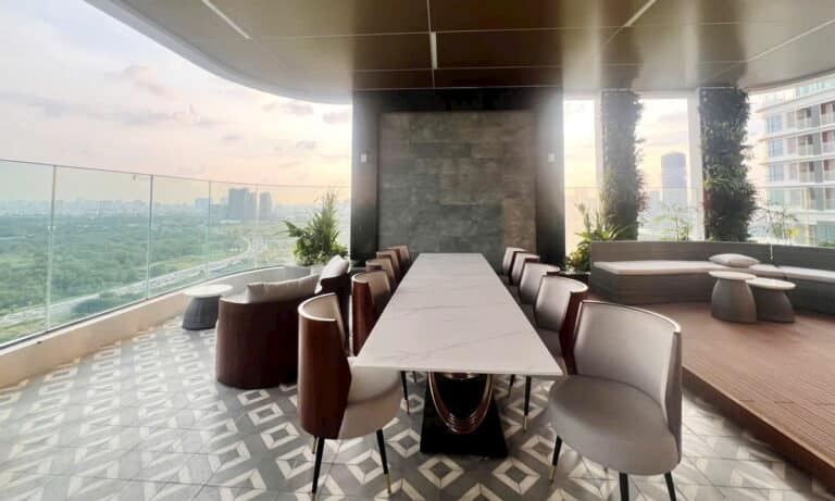 Cho thuê căn hộ Thủ Thiêm Zeit 2 phòng ngủ có đầy đủ nội thất view sông