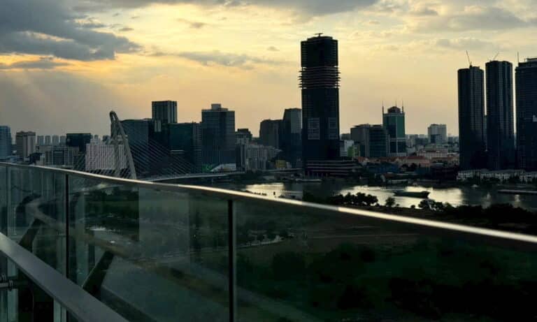 Căn hộ cho thuê Thủ Thiêm Zeit 4 phòng ngủ tầng cao nhà trống view sông