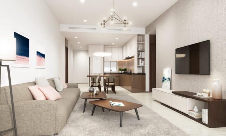 Cho thuê căn hộ Thủ Thiêm Zeit 2 phòng ngủ có đầy đủ nội thất view sông