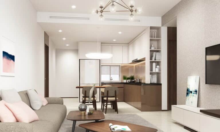 Cho thuê căn hộ Thủ Thiêm Zeit 2 phòng ngủ có đầy đủ nội thất view sông
