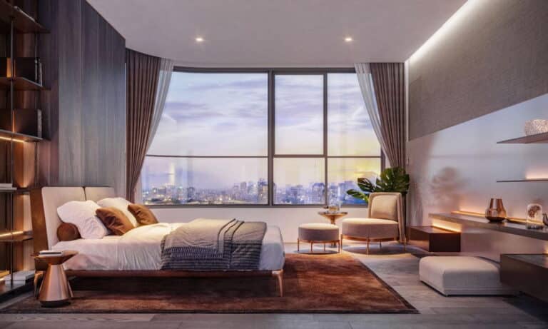 Cho thuê căn hộ Thủ Thiêm Zeit 2 phòng ngủ có đầy đủ nội thất view sông