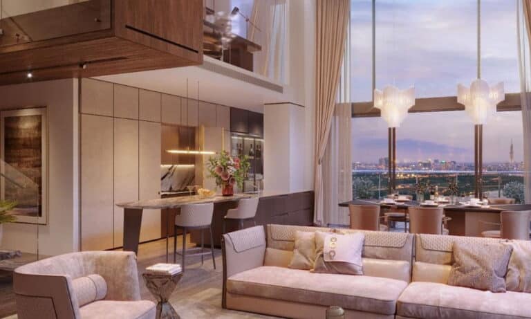 Căn hộ cho thuê Thủ Thiêm Zeit duplex 4 phòng ngủ nội thất full view sông