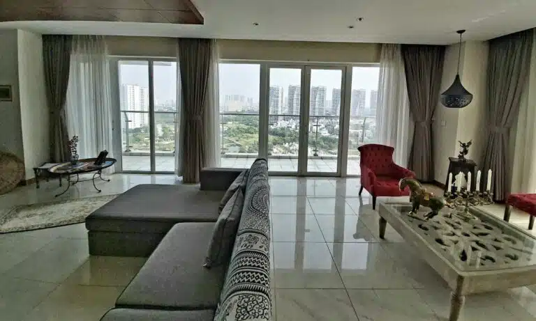 Cho thuê Đảo Kim Cương duplex 5 phòng ngủ tầng cao nhà đẹp view sông