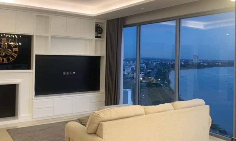 Cho thuê Đảo Kim Cương căn 4 phòng ngủ tầng cao full nội thất view sông