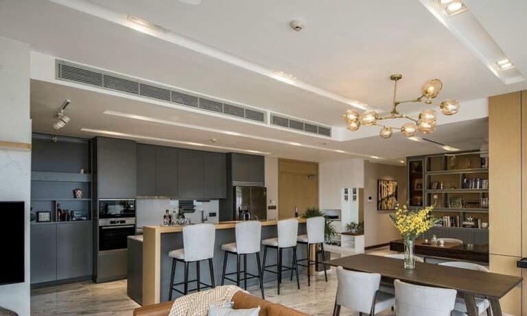 Cho thuê căn Đảo Kim Cương 4 phòng ngủ tầng cao nội thất full view sông