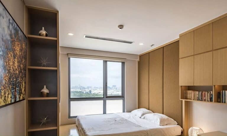 Cho thuê căn Đảo Kim Cương 4 phòng ngủ tầng cao nội thất full view sông