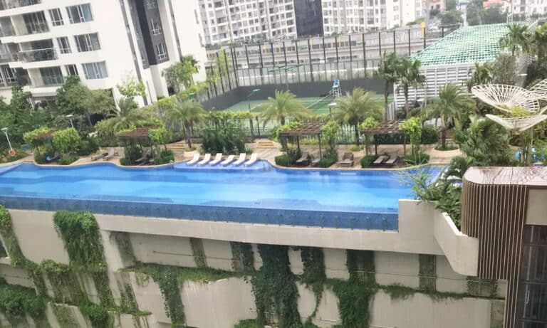 Cho thuê Estella Heights 3 phòng ngủ view hồ bơi tầng 14 nhà trống