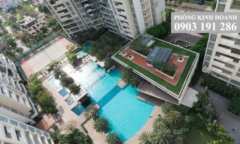 Cho thuê căn hộ The Estella view hồ bơi tầng cao có nội thất 3 phòng ngủ