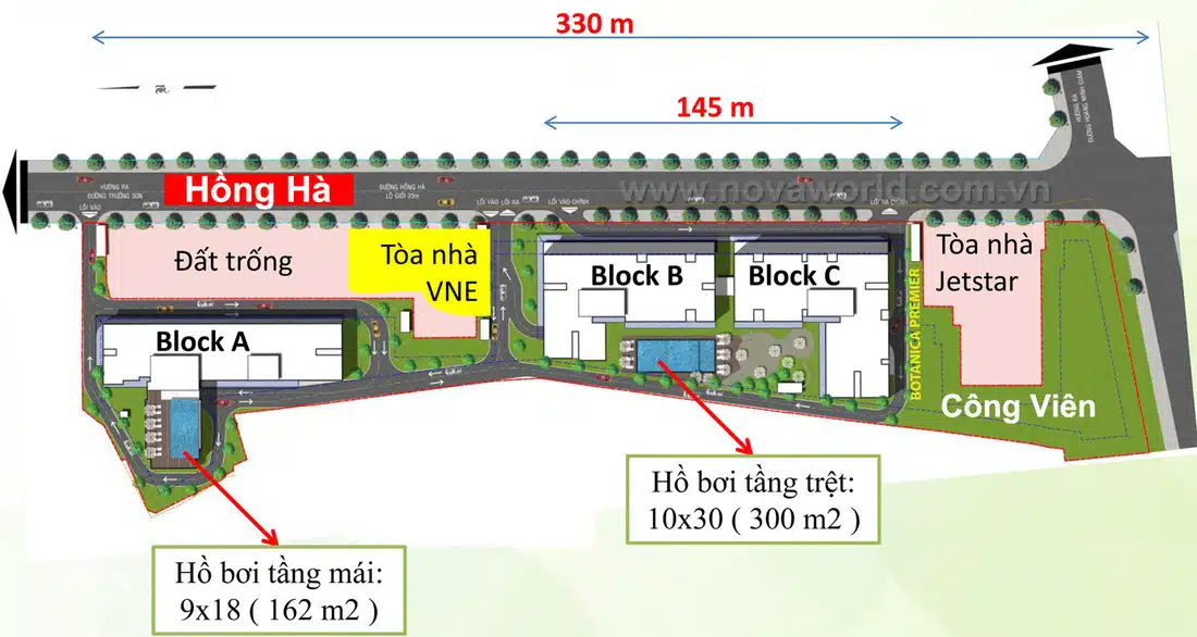 Mặt bằng căn hộ Botanica Premier