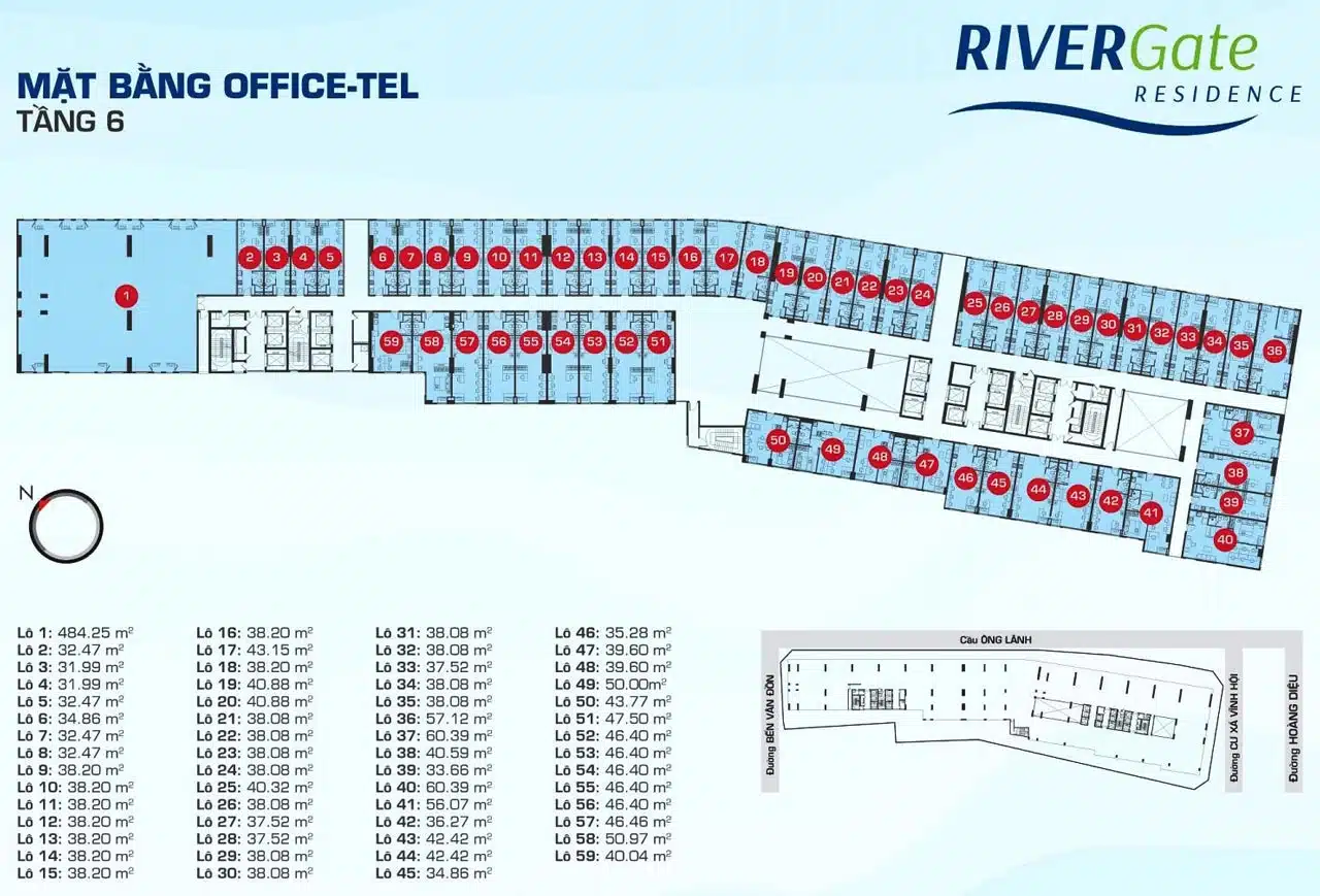 Mặt bằng căn hộ Rivergate Residence