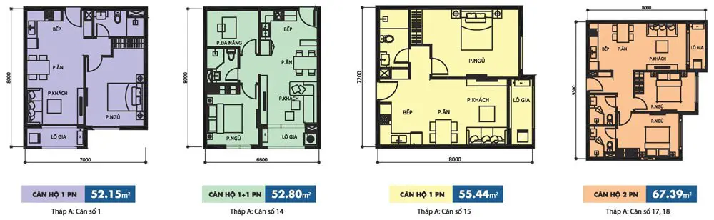 Mặt bằng căn hộ Botanica Premier