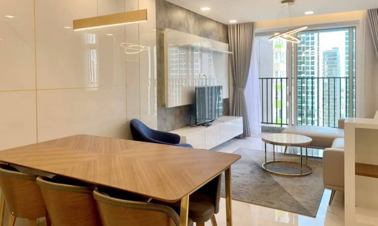 Cho thuê duplex Vista Verde 2 phòng ngủ tầng cao nhà đẹp view dự án Feliz
