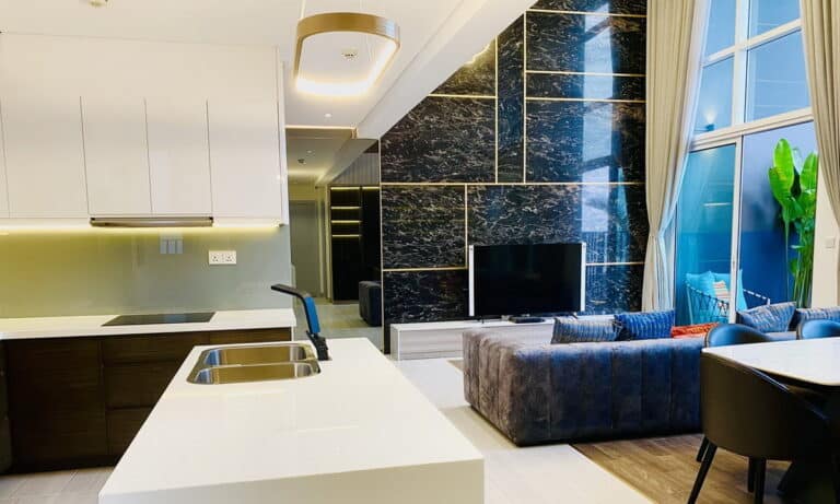 Căn hộ cho thuê Vista Verde duplex 3 phòng ngủ lầu cao nhà đẹp view sông