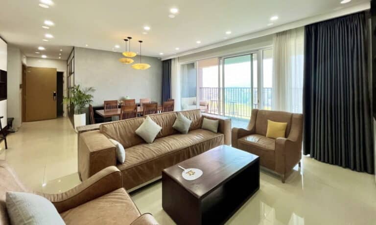 Can ho Vista Verde cho thue 4 phòng ngủ lầu cao có đủ nội thất view sông
