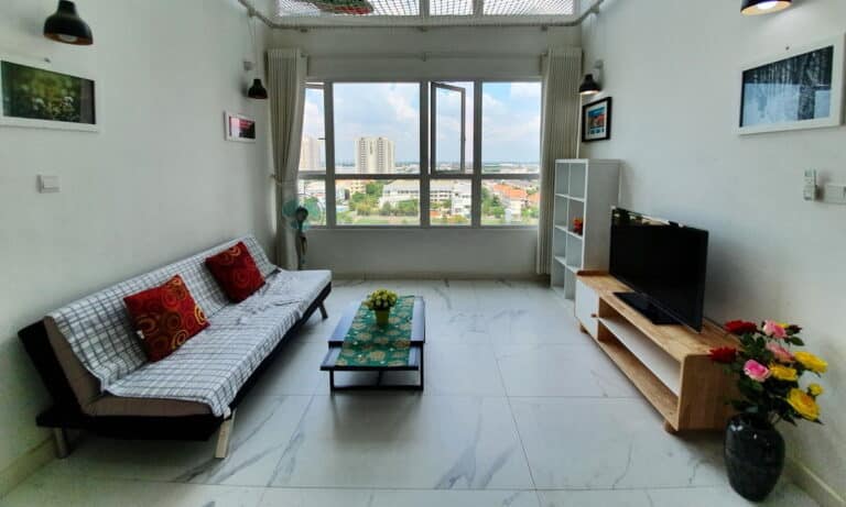 Cho thuê căn hộ duplex Vista Verde 2 phòng ngủ tầng cao nhà đẹp view mát