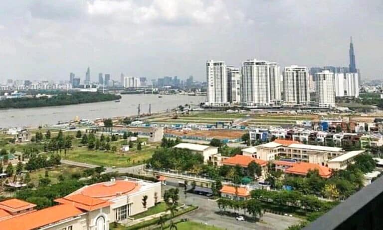 Can ho Vista Verde cho thue 3 phòng ngủ lầu cao có đủ nội thất view sông