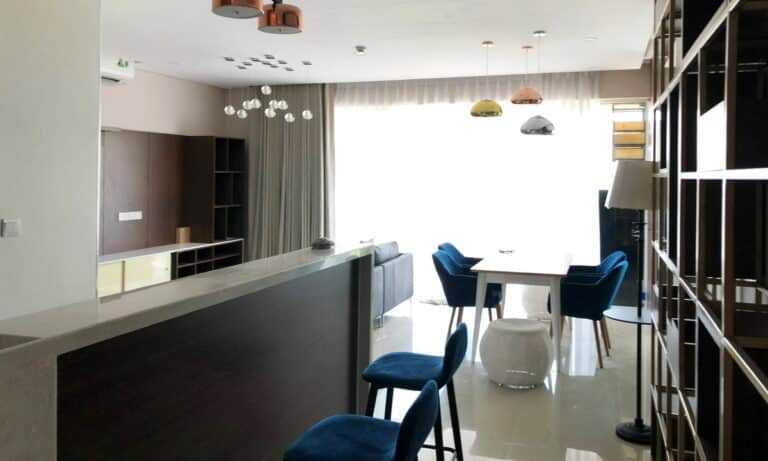 Can ho Vista Verde cho thue 3 phòng ngủ tầng trung nội thất sang view sông